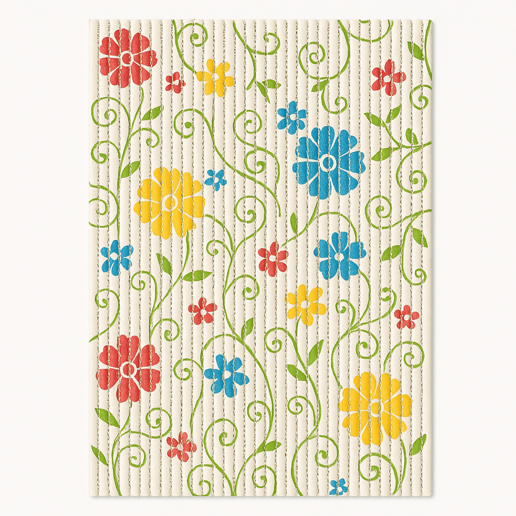 Tapete EM PVC Estampado Floral