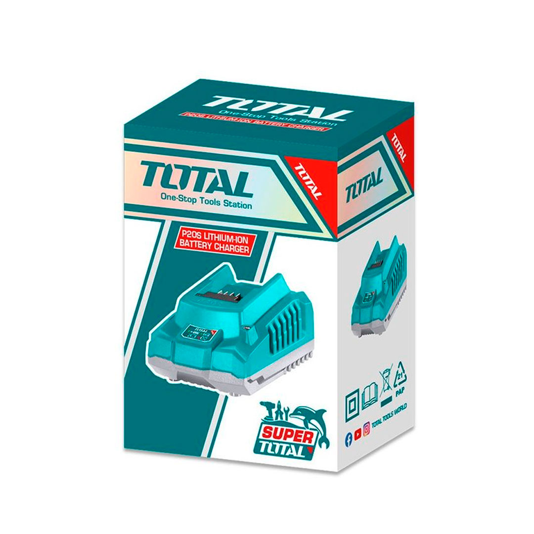 Cargador Inteligente TOTAL 20V | Carga Rápida y Segura - Image 2