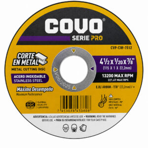 DISCO CORTE METAL - 4 1/2" COVO ULTRA FINO