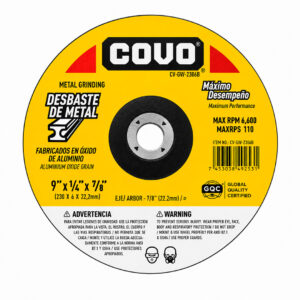 DISCO DE DESBASTE PARA METAL - 9" COVO
